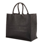 Dior Book Tote Black Embossed Calfskin — view 2