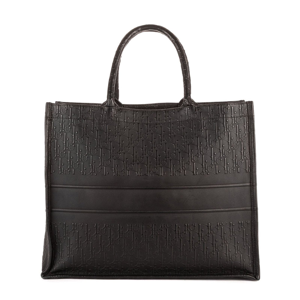 Dior Book Tote Black Embossed Calfskin — view 5
