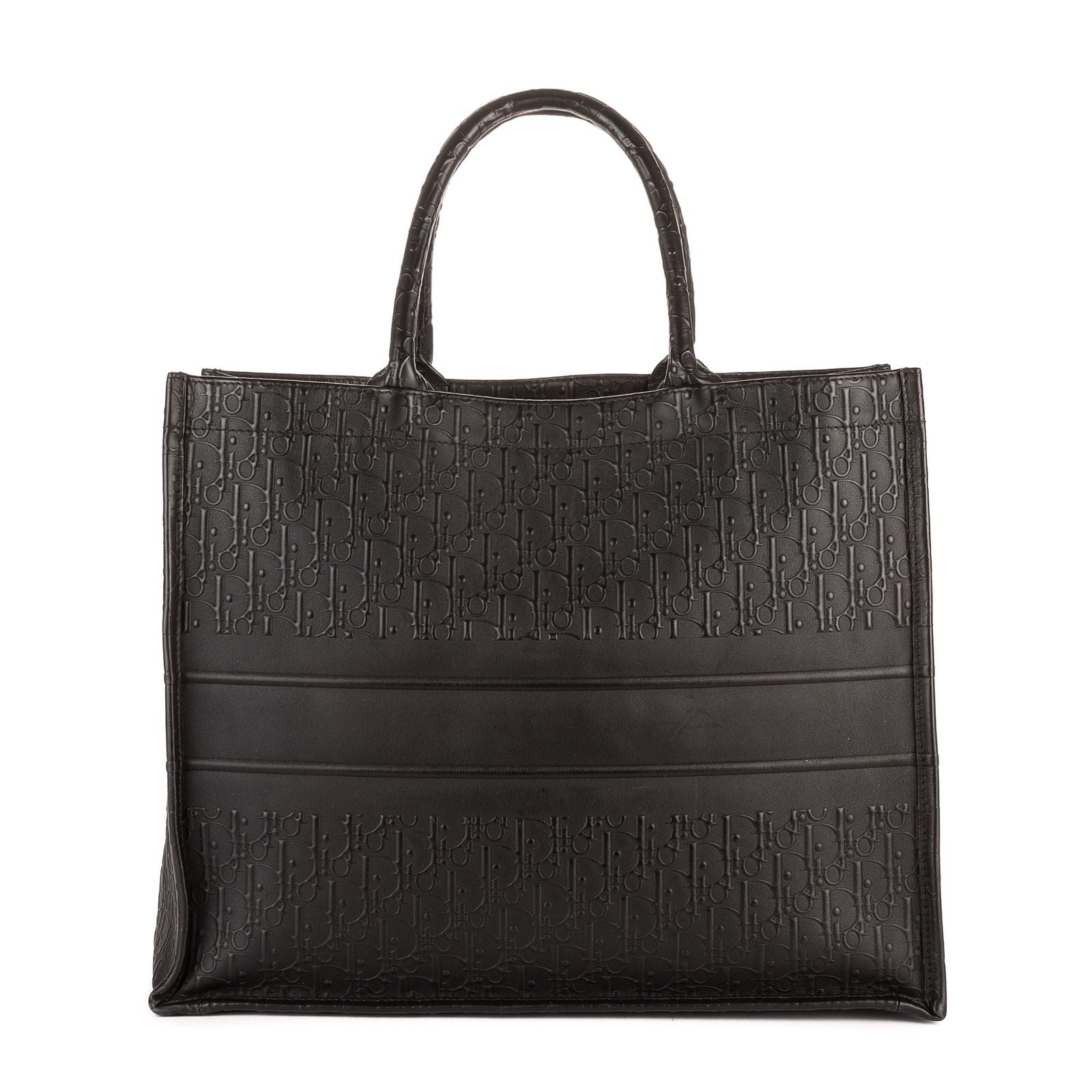 Dior Book Tote Black Embossed Calfskin — view 5