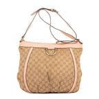 Gucci Abbey D-Sling Pink Beige Monogram Canvas Handbag