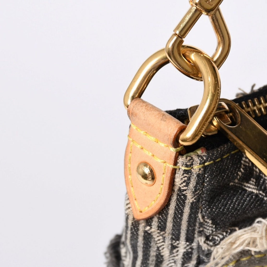 Louis Vuitton Monogram Denim Pouch Black — view 4