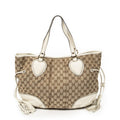 Gucci Large Tribeca Tassel Tote Beige Ivory GG Canvas
