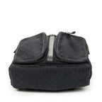 Gucci Drawstring Backpack Black GG Canvas — view 6