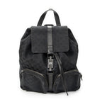 Gucci Drawstring Backpack Black GG Canvas