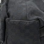 Gucci Drawstring Backpack Black GG Canvas — view 8