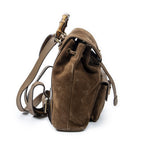 Gucci Mini Bamboo Backpack Brown Suede Leather — view 4