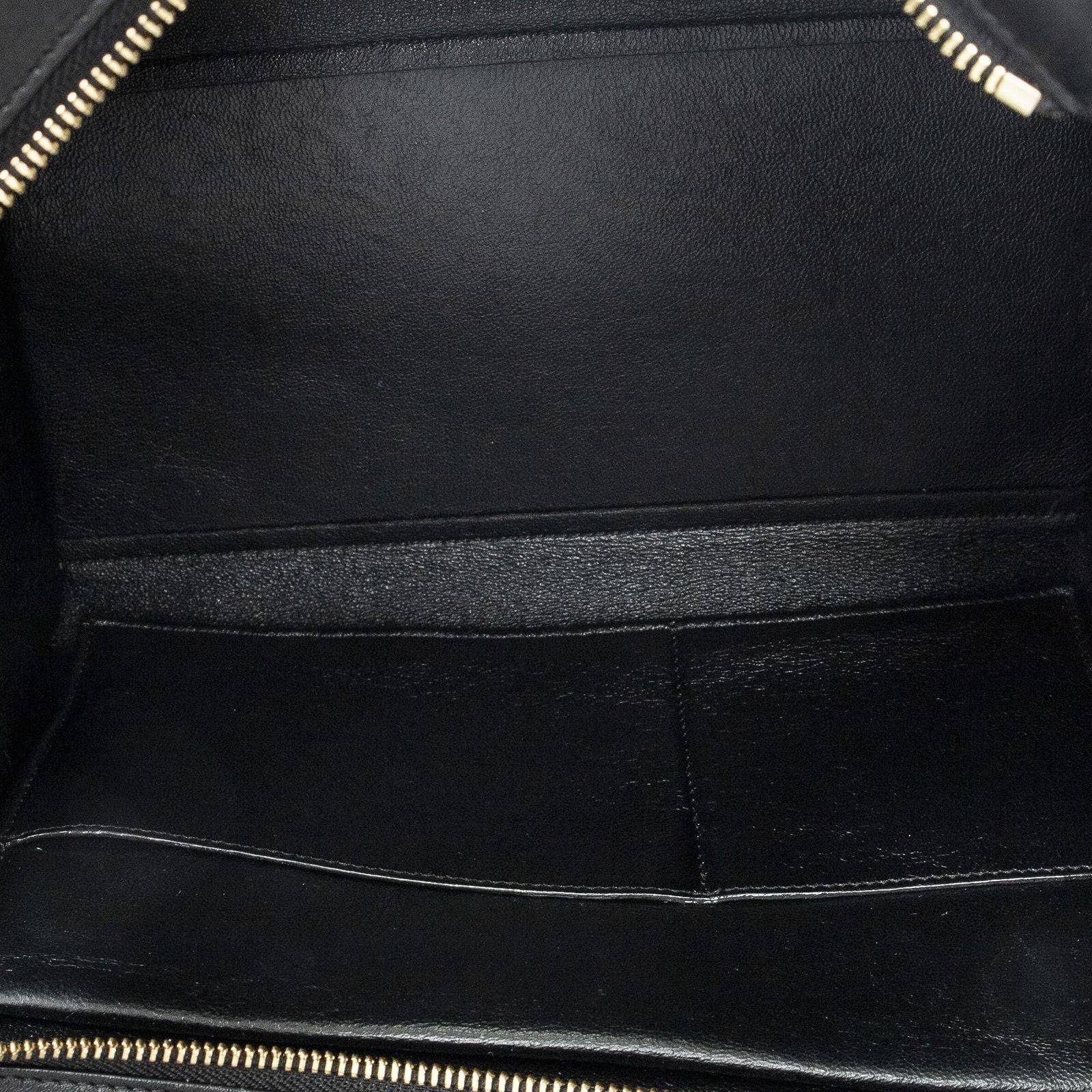 Celine Small Tricolor Trapeze Black Beige Royal Blue Calfskin Leather Messenger — view 9