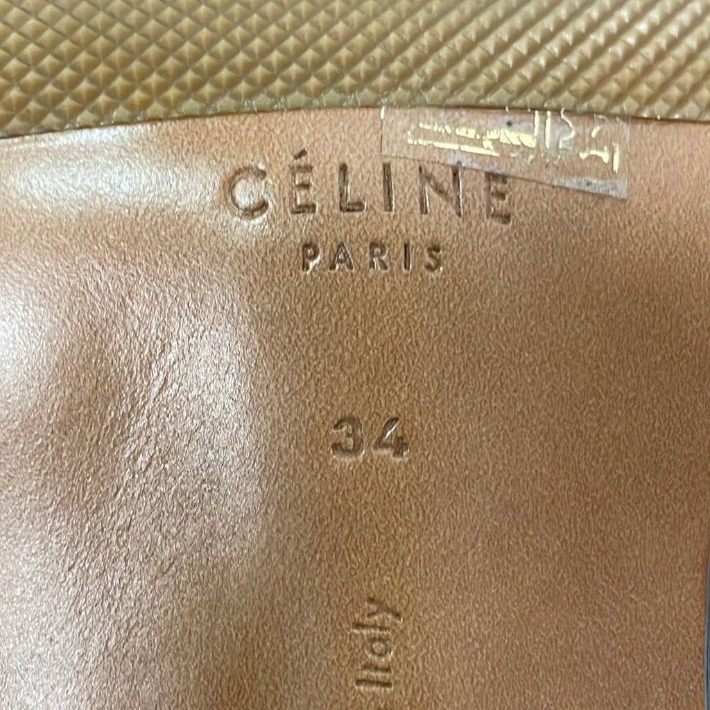 Celine Sandals 34 Black Dark Navy Leather — view 6