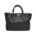 Prada Leather Tote Black Hand Shoulder