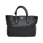 Prada Leather Tote Black Hand Shoulder