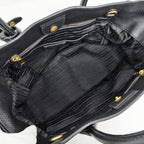 Prada Leather Tote Black Hand Shoulder — view 5