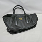 Prada Leather Tote Black Hand Shoulder — view 8