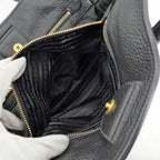 Prada Leather Tote Black Hand Shoulder — view 7