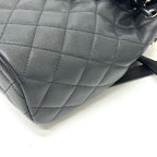 Chanel Backpack Quilted CC Logo Caviar Leather Black — view 4