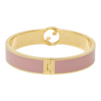 Gucci Interlocking Bangle Ring Set S Gold Pink Plated Bracelet