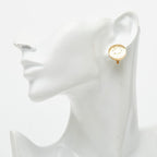 Celine Logo Earrings Abf Gold Plated — view 5