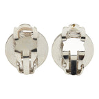 Chanel Logo Earrings Silver Metal — view 3