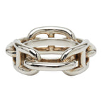 Hermes Chaine D'ancre Scarf Ring Silver Metal — view 3