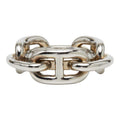 Hermes Chaine D'ancre Scarf Ring Silver Metal