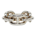 Hermes Chaine D'ancre Scarf Ring Silver Metal