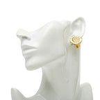 Celine Logo Earrings Gold Plated — view 6