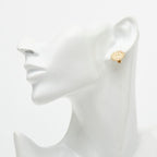 Dior Logo Vintage Round Earrings Gold Plated — view 5