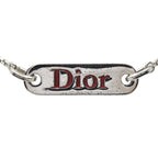Dior Logo Plate Chain Pendant Neck Cles Silver Metal — view 2