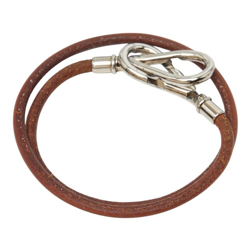 Hermes Atame Choker Bracelet Brown Leather 1 — view 3