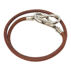 Hermes Atame Choker Bracelet Brown Leather 1 — view 3