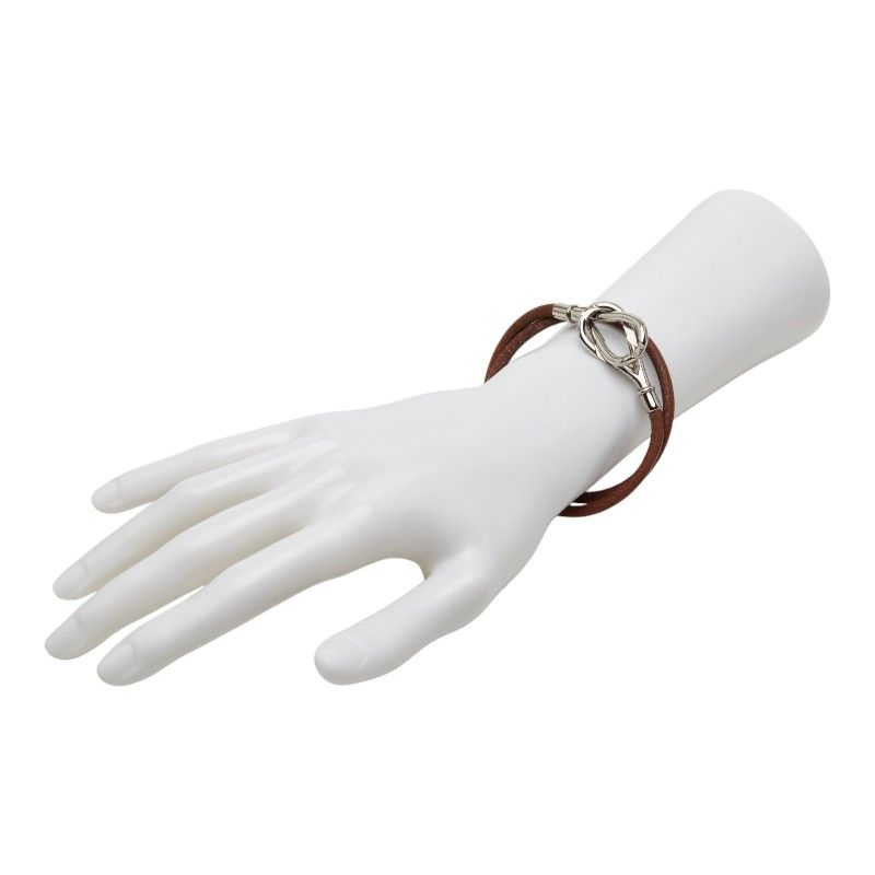 Hermes Atame Choker Bracelet Brown Leather 1 — view 6
