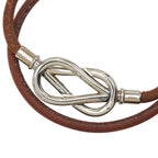 Hermes Atame Choker Bracelet Brown Leather 1 — view 2