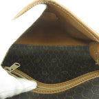 Dior Shoulder Bag Leather Honeycomb Pattern All Over Logo Black Brown — view 3