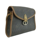 Dior Shoulder Bag Leather Honeycomb Pattern All Over Logo Black Brown — view 5
