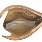 Celine Clutch Leather Macadam Pattern Brown — view 5