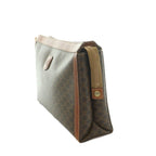 Celine Clutch Leather Macadam Pattern Brown — view 3