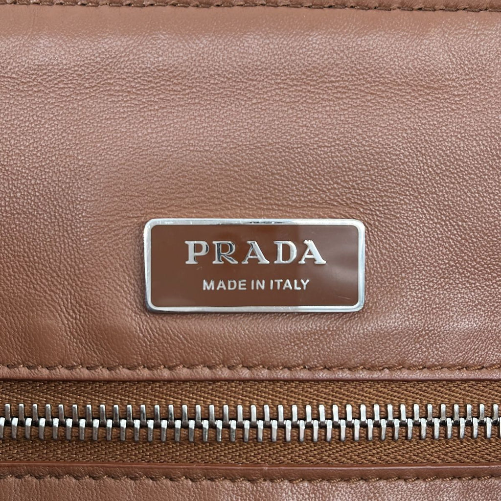 Prada Vitello Daino Leather Shoulder Bag Brown — view 5