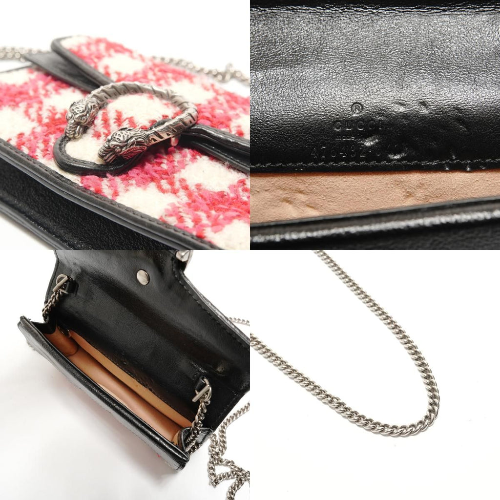 Gucci Shoulder Bag Dionysus GG Tweed Silver — view 9