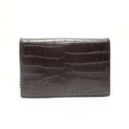 Saint Laurent Yves Shoulder Bag Chain Wallet Croco — view 2