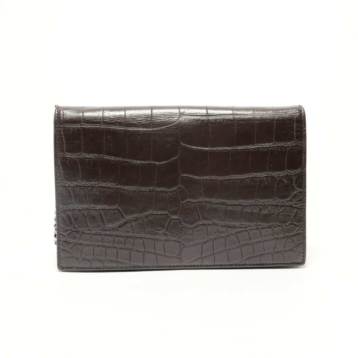 Saint Laurent Yves Shoulder Bag Chain Wallet Croco — view 2