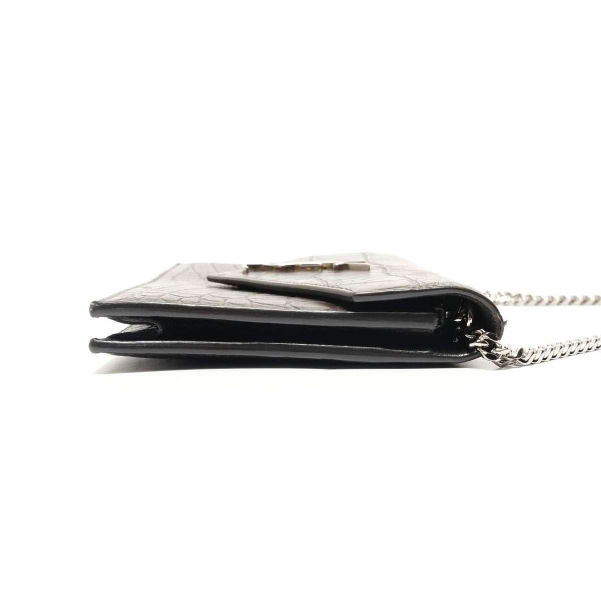 Saint Laurent Yves Shoulder Bag Chain Wallet Croco — view 4