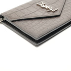 Saint Laurent Yves Shoulder Bag Chain Wallet Croco — view 5
