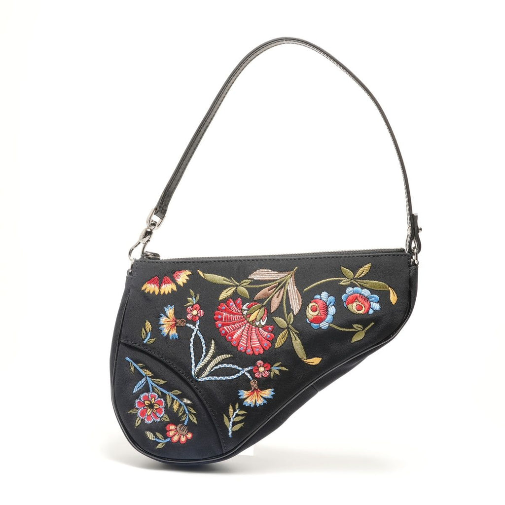 Dior Shoulder Bag Satin Embroidery Mini