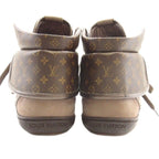 Louis Vuitton Line Monogram Sneakers High Cut Leather Brown — view 3