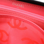 Chanel Cambon Line CC Logo Zip Around Wallet Soft Calf Leather Enamel Black Pink — view 6