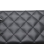 Chanel Cambon Line CC Logo Zip Around Wallet Soft Calf Leather Enamel Black Pink — view 4