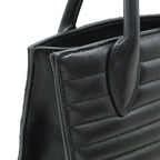 Prada Diagram Handbag Leather Nero Black Gold — view 6