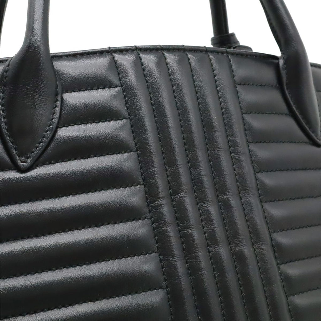Prada Diagram Handbag Leather Nero Black Gold — view 7