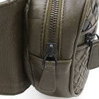 Bottega Veneta Intrecciato Belt Bag Waist Pouch Hip Leather Khaki — view 4