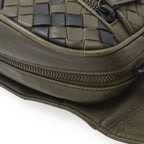 Bottega Veneta Intrecciato Belt Bag Waist Pouch Hip Leather Khaki — view 3