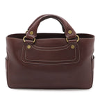 Celine Boogie Tote Leather Bordeaux Winered Gold